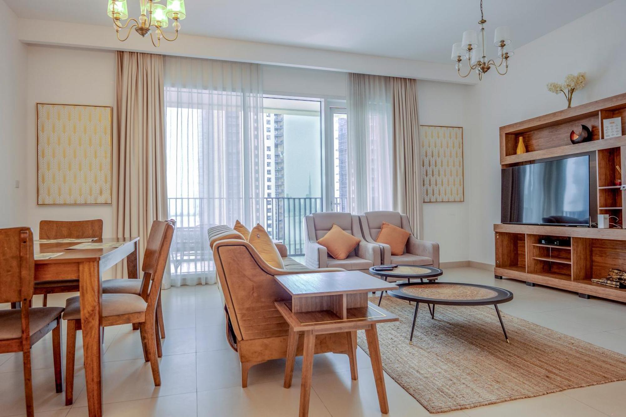 Апарт отель 3Br Haven With Burj Views By Magnoliasvhr Дубай Экстерьер фото